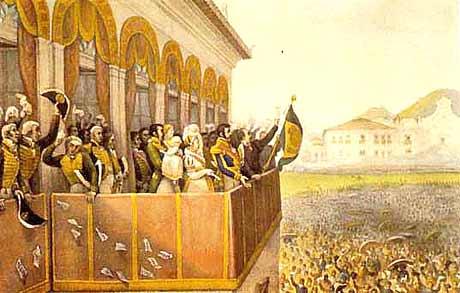 Quadro 'Aclamação de Dom Pedro I no Campo de Santana', Jean-Baptiste Debret, 1828